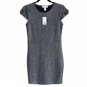 Forever 21 Silver Metallic Cocktail Mini Dress
